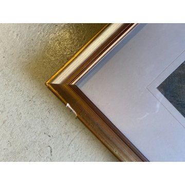 ANTICO DIPINTO ACQUERELLO Giov Bianchi PAESAGGIO MONTANO Macugnaga BAITE Walser