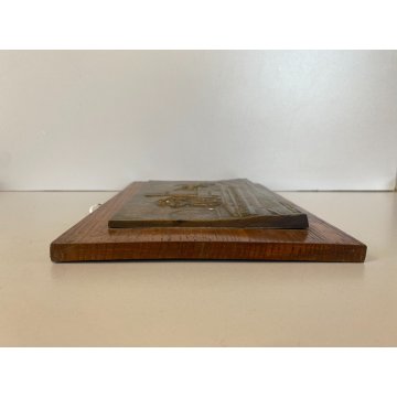 PLACCA BRONZO BASSORILIEVO A. Minerbi MONUMENTO Medici Caduti Italiani WWI 15-18