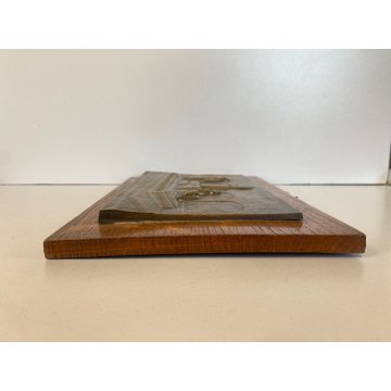 PLACCA BRONZO BASSORILIEVO A. Minerbi MONUMENTO Medici Caduti Italiani WWI 15-18