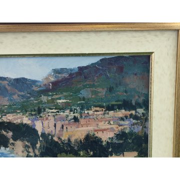 QUADRO DIPINTO OLIO TELA Luciano Lutring 2007 PAESAGGIO MARINA Golfo Sorrento
