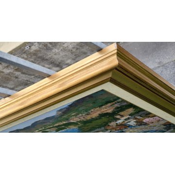 QUADRO DIPINTO OLIO TELA Luciano Lutring 2007 PAESAGGIO MARINA Golfo Sorrento