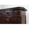 ANTICA CREDENZA VALDOSTANA LEGNO NOCE PATINA ORIGINALE SETTECENTO EPOCA 1700