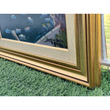 QUADRO DIPINTO OLIO TELA Luciano Lutring 2007 PAESAGGIO MARINA Golfo Sorrento