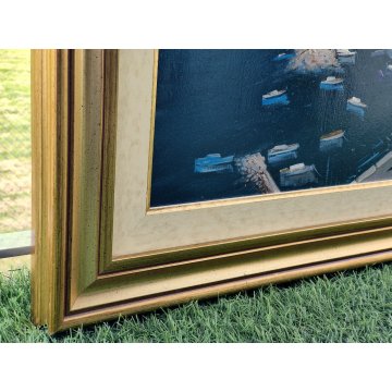QUADRO DIPINTO OLIO TELA Luciano Lutring 2007 PAESAGGIO MARINA Golfo Sorrento