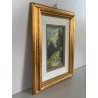 ANTICO PICCOLO QUADRO DIPINTO OLIO su RAME M. Fumagalli VEDUTA SENTIERO MONTAGNA