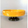 ALZATA West Germany POTTERY MID CENTURY MODERN CERAMICA SMALTO GIALLO VERDE ø 24
