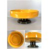 ALZATA West Germany POTTERY MID CENTURY MODERN CERAMICA SMALTO GIALLO VERDE ø 24
