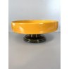 ALZATA West Germany POTTERY MID CENTURY MODERN CERAMICA SMALTO GIALLO VERDE ø 24