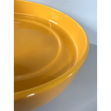 ALZATA West Germany POTTERY MID CENTURY MODERN CERAMICA SMALTO GIALLO VERDE ø 24