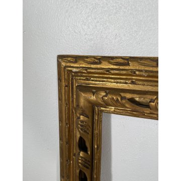 ANTICA GRANDE CORNICE DORATA BAROCCO LEGNO SCOLPITO 93 cm x 123 cm '1800 quadro