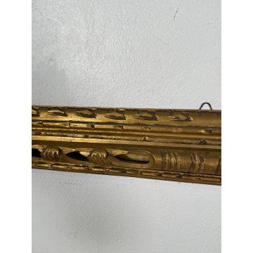 ANTICA GRANDE CORNICE DORATA BAROCCO LEGNO SCOLPITO 93 cm x 123 cm '1800 quadro
