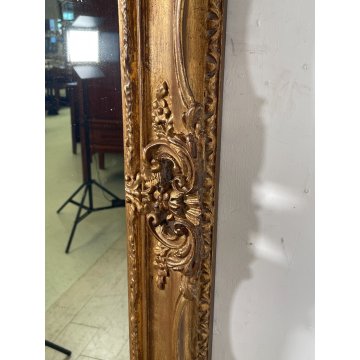 ANTICA SPECCHIERA DORATA BAROCCA vertic/orizz EPOCA 1900 SPECCHIO CORNICE LEGNO