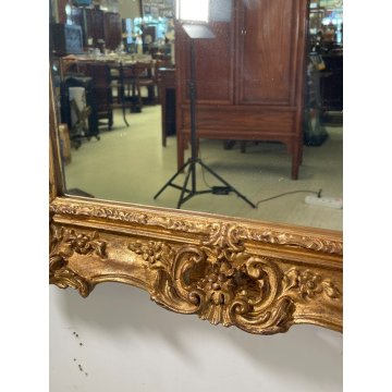 ANTICA SPECCHIERA DORATA BAROCCA vertic/orizz EPOCA 1900 SPECCHIO CORNICE LEGNO