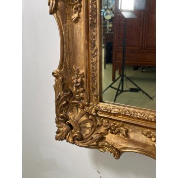 ANTICA SPECCHIERA DORATA BAROCCA vertic/orizz EPOCA 1900 SPECCHIO CORNICE LEGNO