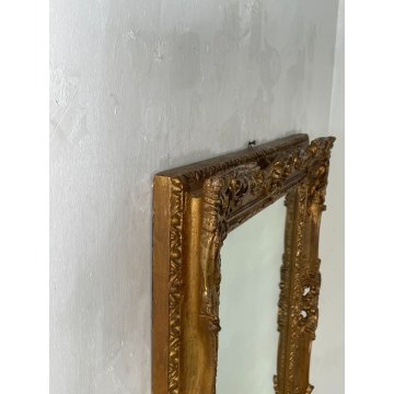ANTICA SPECCHIERA DORATA BAROCCA vertic/orizz EPOCA 1900 SPECCHIO CORNICE LEGNO