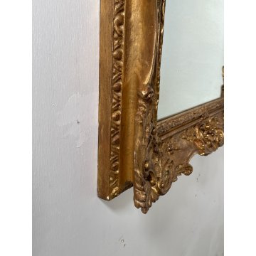 ANTICA SPECCHIERA DORATA BAROCCA vertic/orizz EPOCA 1900 SPECCHIO CORNICE LEGNO
