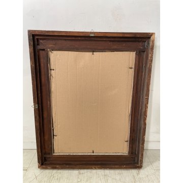 ANTICA SPECCHIERA DORATA BAROCCA vertic/orizz EPOCA 1900 SPECCHIO CORNICE LEGNO