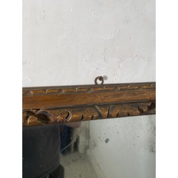 ANTICA SPECCHIERA BAROCCA epoca 1800 OLD SPECCHIO CORNICE LEGNO DORATA 68X80 cm