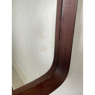 PICCOLA SPECCHIERA OVALE VINTAGE ANNI 70 LEGNO SPECCHIO PARETE MIRROR
