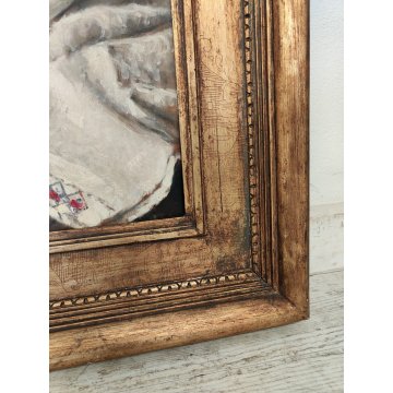 ANTICO QUADRO DIPINTO OLIO TAVOLA C. Vitale GRAZIA RICEVUTA Natura Morta XX sec.