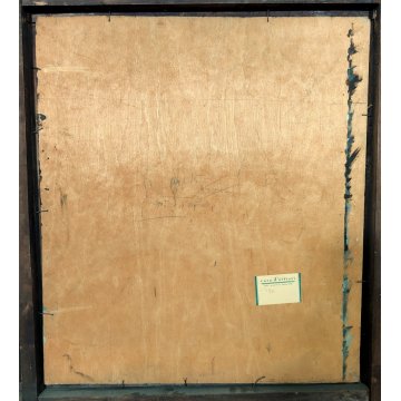 ANTICO QUADRO DIPINTO OLIO TAVOLA C. Vitale GRAZIA RICEVUTA Natura Morta XX sec.