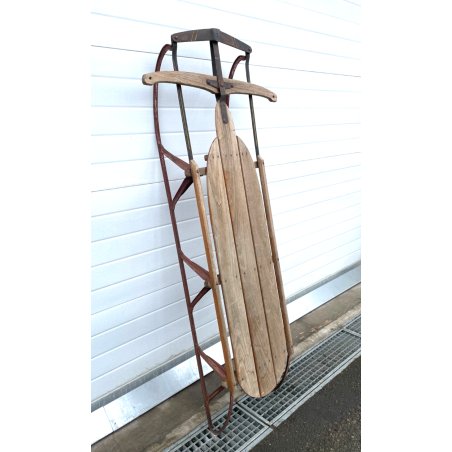 ANTICA SLITTA FLEXIBLE FLYER AIR LINE ANNI 60 LEGNO FERRO SLITTINO SLED RACE