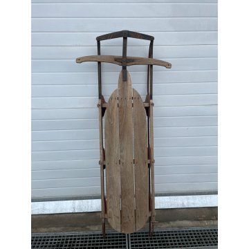 ANTICA SLITTA FLEXIBLE FLYER AIR LINE ANNI 60 LEGNO FERRO SLITTINO SLED RACE