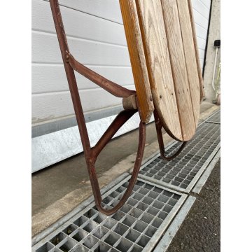 ANTICA SLITTA FLEXIBLE FLYER AIR LINE ANNI 60 LEGNO FERRO SLITTINO SLED RACE