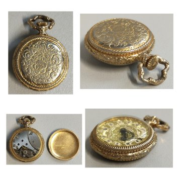 LOTTO 5 pz. OROLOGIO TASCA Monachina ARGENTO 925 epoca 900 Bulova Gold Filled