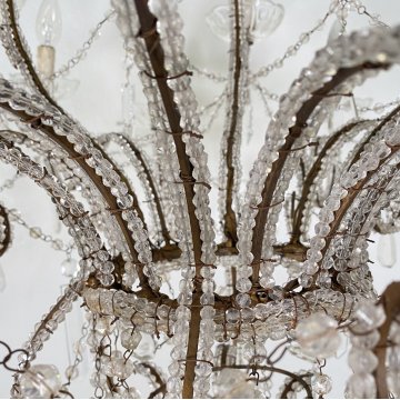 LAMPADARIO SOFFITTO LIBERTY MARIA TERESA VETRO PRIM 1900 GOCCE GLASS LAMP