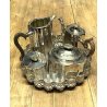 SET Caffè Tè 5 Pz Royal Sheffield ROYAL FAMILY SILVERPLATED STILE VITTORIANO 900