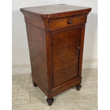 ANTICO COMODINO CAPPUCCINO LEGNO NOCE epoca 1800 CASSETTIERA TAVOLO NIGHT TABLE