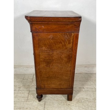 ANTICO COMODINO CAPPUCCINO LEGNO NOCE epoca 1800 CASSETTIERA TAVOLO NIGHT TABLE