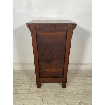 ANTICO COMODINO CAPPUCCINO LEGNO NOCE epoca 1800 CASSETTIERA TAVOLO NIGHT TABLE