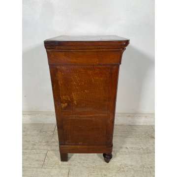 ANTICO COMODINO CAPPUCCINO LEGNO NOCE epoca 1800 CASSETTIERA TAVOLO NIGHT TABLE