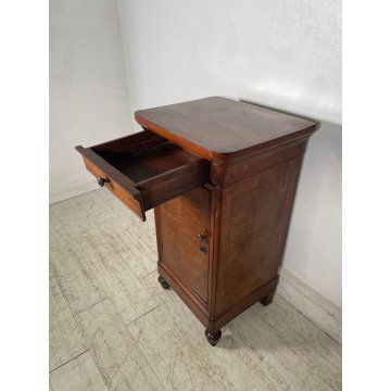 ANTICO COMODINO CAPPUCCINO LEGNO NOCE epoca 1800 CASSETTIERA TAVOLO NIGHT TABLE