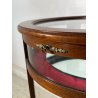 ANTICO TAVOLINO LEGNO TECA APRIBILE EPOCA '900 ESPOSITORE SPECCHIO VETRO TAVOLO