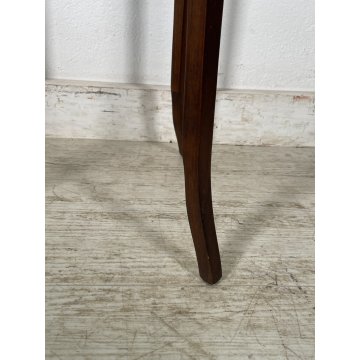 ANTICO TAVOLINO LEGNO TECA APRIBILE EPOCA '900 ESPOSITORE SPECCHIO VETRO TAVOLO
