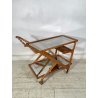 CARRELLO PORTAVIVANDE CASSINA CESARE LACCA ANNI 50 LEGNO VETRO SPECCHIO BAR