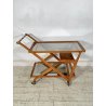 CARRELLO PORTAVIVANDE CASSINA CESARE LACCA ANNI 50 LEGNO VETRO SPECCHIO BAR