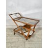 CARRELLO PORTAVIVANDE CASSINA CESARE LACCA ANNI 50 LEGNO VETRO SPECCHIO BAR