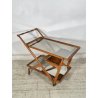 CARRELLO PORTAVIVANDE CASSINA CESARE LACCA ANNI 50 LEGNO VETRO SPECCHIO BAR