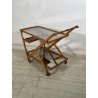 CARRELLO PORTAVIVANDE CASSINA CESARE LACCA ANNI 50 LEGNO VETRO SPECCHIO BAR
