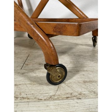 CARRELLO PORTAVIVANDE CASSINA CESARE LACCA ANNI 50 LEGNO VETRO SPECCHIO BAR