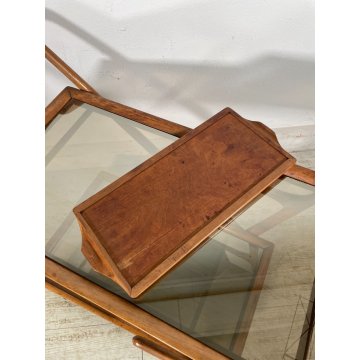 CARRELLO PORTAVIVANDE CASSINA CESARE LACCA ANNI 50 LEGNO VETRO SPECCHIO BAR