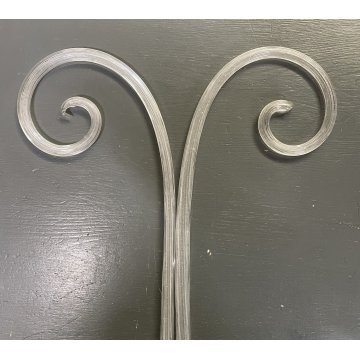 ANTICO LAMPADARIO VETRO MURANO TRASPARENTE Attr. Barovier&Toso VINTAGE ANNI '40