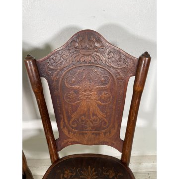 J. & J. Kohn ANTICA COPPIA SEDIA legno FAGGIO CURVATO tipo Thonet CHAIR 1900