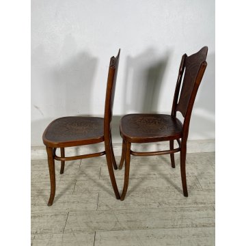 J. & J. Kohn ANTICA COPPIA SEDIA legno FAGGIO CURVATO tipo Thonet CHAIR 1900