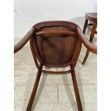 J. & J. Kohn ANTICA COPPIA SEDIA legno FAGGIO CURVATO tipo Thonet CHAIR 1900