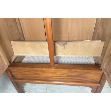ANTICO ARMADIO CINESE DINASTIA QING PER SPAGHETTI LEGNO OLMO PRIMI 1900 SEGRETO